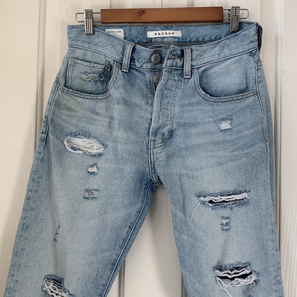 Pacsun vintage loose distressed jeans size 28 - Picture 7 of 14